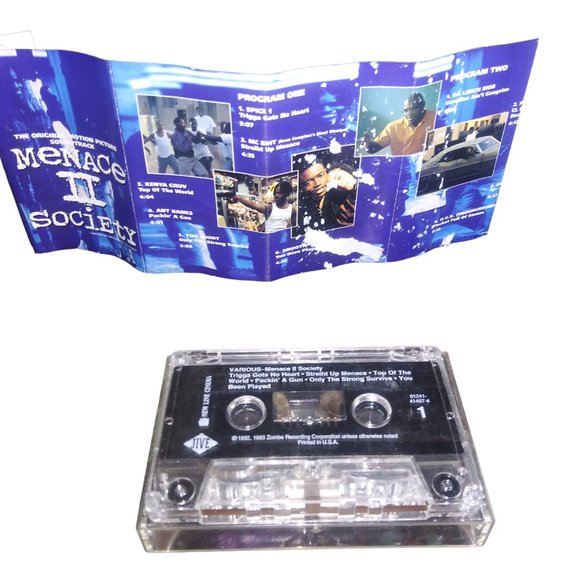 Menace II Society The Original Movie Soundtrack Cassette Tape 1993 Jive Records - Picture 3 of 4